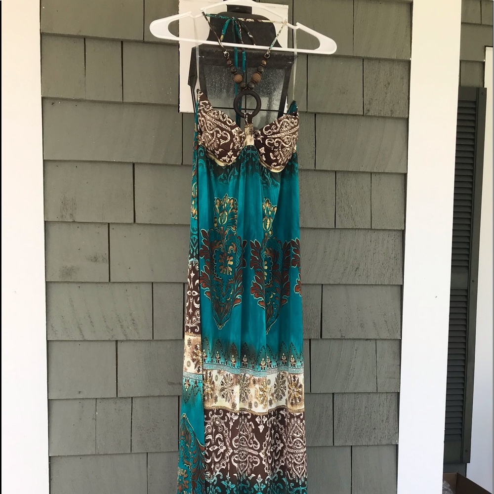 Long summer dress size medium brown